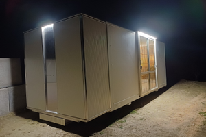 Container cassone legno marino con supporti