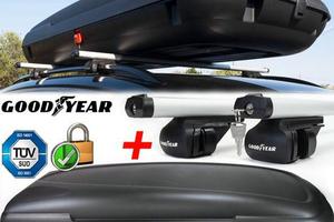 BOX Tetto Auto 480LT + BARRE Portatutto GoodYear