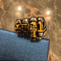 Anello punk unisex vintage in acciaio inossidabile