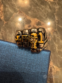 Anello punk unisex vintage in acciaio inossidabile