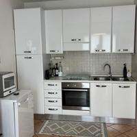 Cucina lineare 250x240 con frigo e forno a incasso