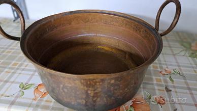 Paiolo in rame originale antico