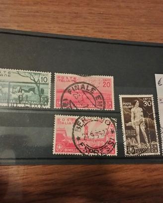 set di 5 francobolli del 1936