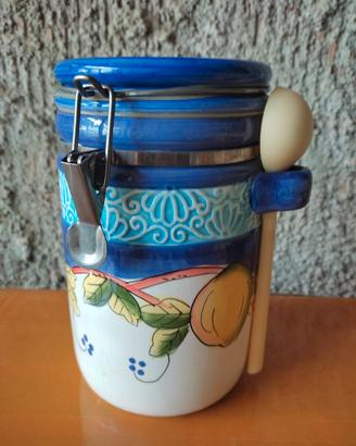 Vaso decorato per alimenti