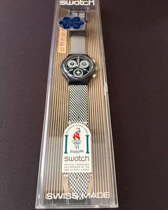 1995 Swatch Chrono SCB116 bianco nero