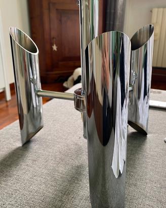 Lampadario a sospensione acciaio vintage anni 70