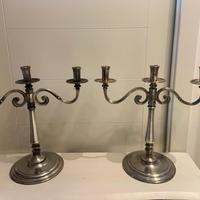 Coppia Candelabri a 3 fiamme del marchio Sambonet