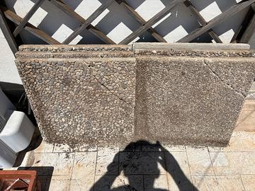 Basi  cemento e ghiaia per ombrellone da giardino