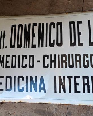 Insegna smaltata vintage 