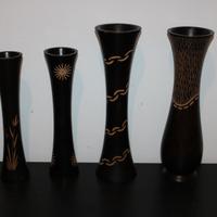 Set di 4 Vasi in Legno Mango - India 1980