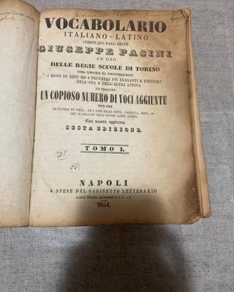 Vocabolario italiano-latino 1854