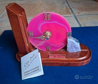 orologio in agata e ametista