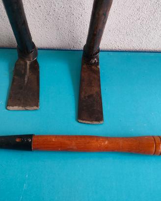 2 Zappini in Acciaio Forgiato + Rastrello Piccolo