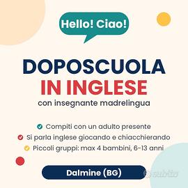 Doposcuola in inglese con madrelingua - Dalmine