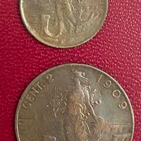 1 e 2 centesimi di Vittorio Emanuele III