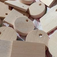 basi per portachiavi in legno grezzo