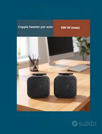 Coppia di Tweeter per auto 500 Watt