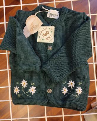 Cardigan verde Tirolese Marca Cortina 18 mesi