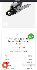 Motosega alpina ACS 46