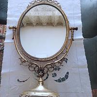 Specchio da tavolo vintage basculante argentato