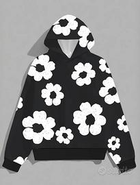 felpa da uomo con motivo floreale