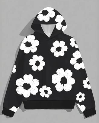 felpa da uomo con motivo floreale