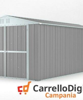 Box garage auto in Acciaio 327x611cm grigio chiaro