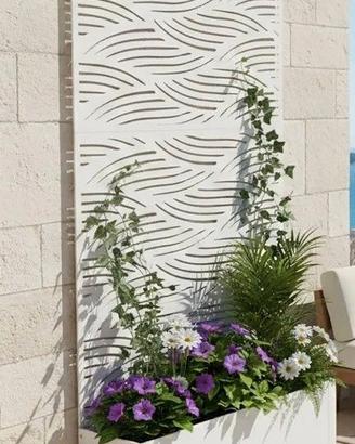 Fioriera con separè colore bianco