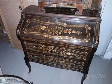 Ribalta olandese più cassettoncino in noce