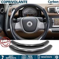 COPRIVOLANTE per SMART Effetto FIBRA CARBONIO Nero