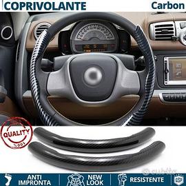 COPRIVOLANTE per SMART Effetto FIBRA CARBONIO Nero