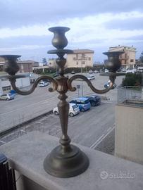 Candelabro liturgico per tre candele