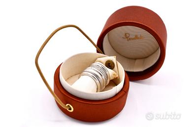 pomellato anello tubolare oro bianco diamanti