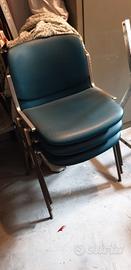 Sedie da attesa/ufficio VINTAGE impilabili