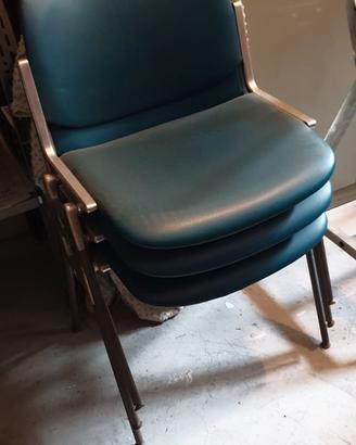 Sedie da attesa/ufficio VINTAGE impilabili