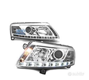 FARI AUDI A6 C6 04-08 CON DRL TRU CROMATI