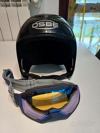 casco + occhiali ( nuovi ) da sci