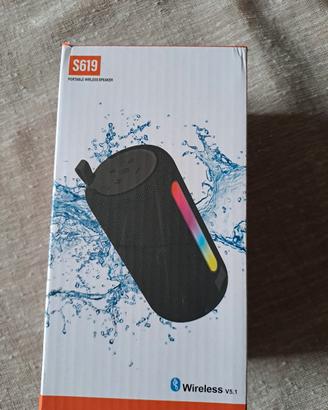 S619 Portable Wirless Speaker Nuovo. 