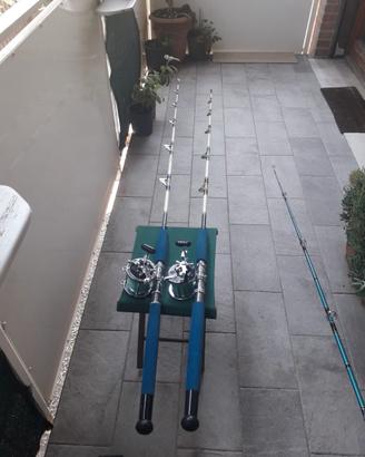 Canne da pesca a traina