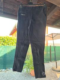 Pantaloni equitazione bambina Fouganza neri 12anni