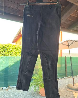 Pantaloni equitazione bambina Fouganza neri 12anni