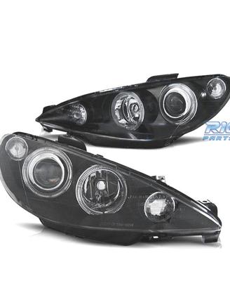 FARI PEUGEOT 206 98-09 ANGEL EYES FONDO NERO