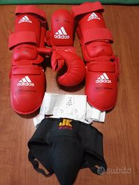 kit completo protezioni karate kumite 