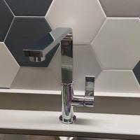 Rubinetto Miscelatore L Gessi Helium acciaio cromo