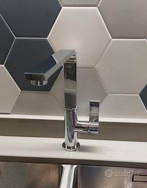 Rubinetto Miscelatore L Gessi Helium acciaio cromo