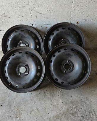 4 Cerchi in ferro 15 pollici 4x100 6Jx15