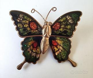 Spilla Vintage Farfalla Variopinta