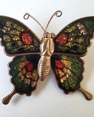 Spilla Vintage Farfalla Variopinta