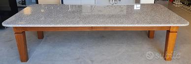 TAVOLO CON PIANO IN GRANITO ROSA SARDO