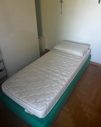 Letto Singolo Flou + testiera + materasso standard